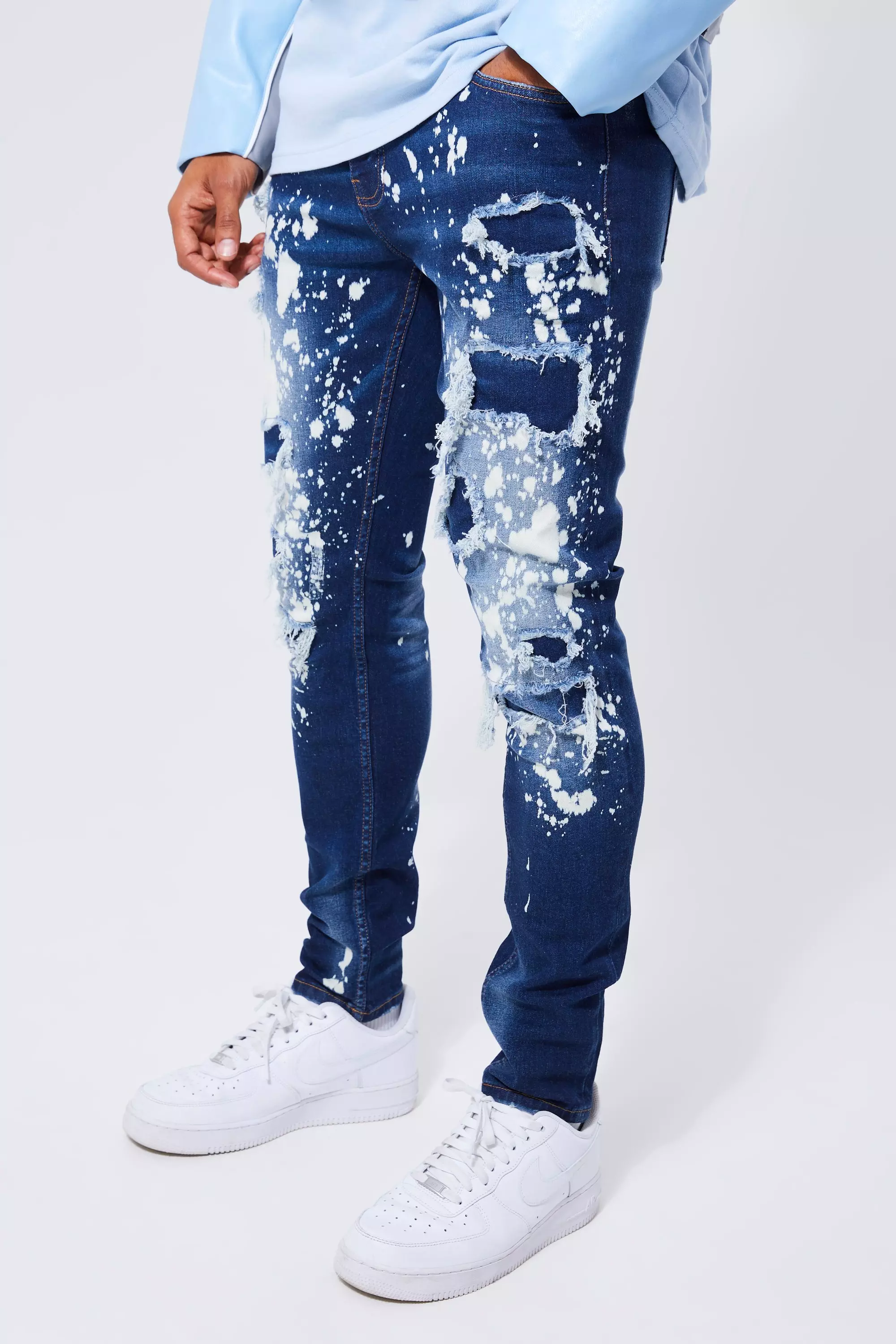 Jeans blue sale bleached